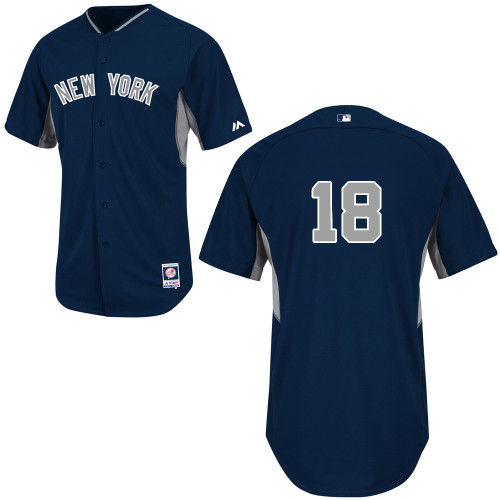 Hiroki Kuroda #18 Youth Baseball Jersey-New York Yankees Authentic 2014 Navy Cool Base BP MLB Jersey - Click Image to Close